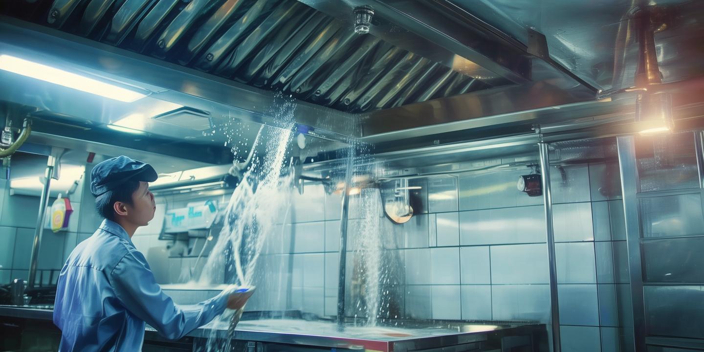 街边餐饮店烟道清洗